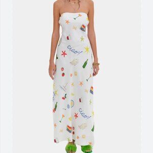 For Love & Lemons Carla Strapless Maxi Dress XS